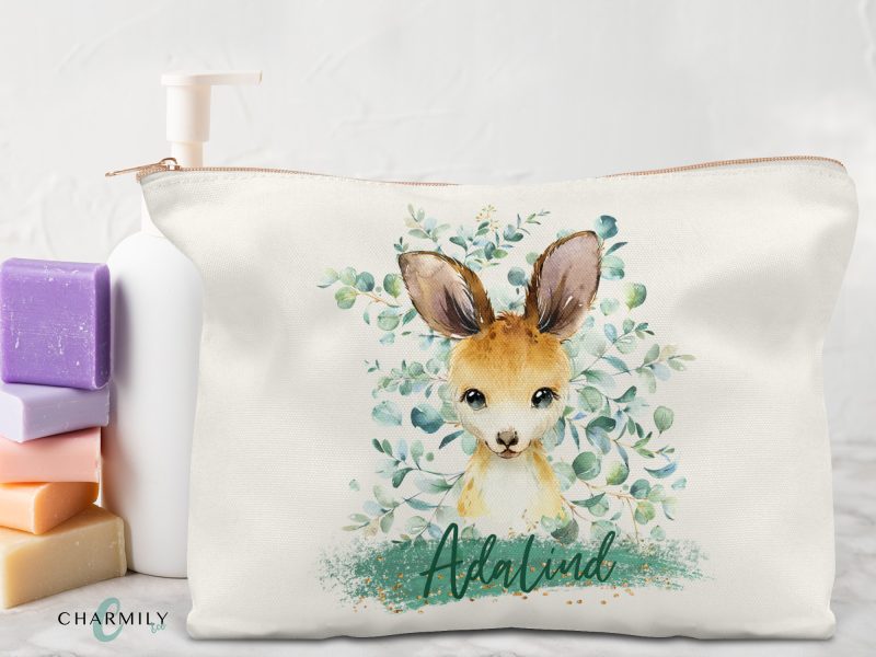 Eucalyptus Australiana  | Storage Pouch | Pencil Case | Cosmetic Bag | Personalised | Rose Gold, Gold or Silver Zip!
