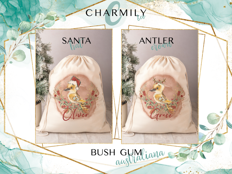 BACK IN STOCK! Bush Gum Australiana Christmas Santa Sack | New Animals! | Limited Stock Available!