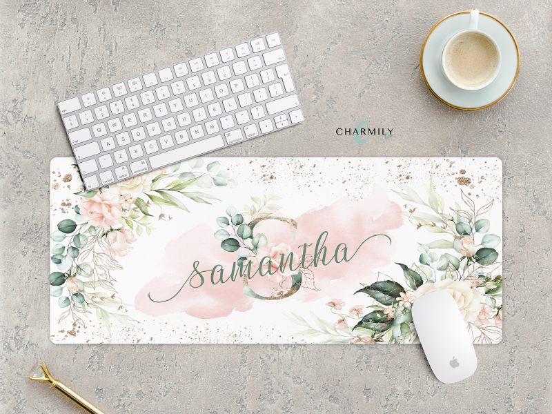 Fairytale Romance Leather Desk Mat | 30x60cm - Large Size! | Mouse Pad | Personalised | Gaming | Office | Desk | Monogram