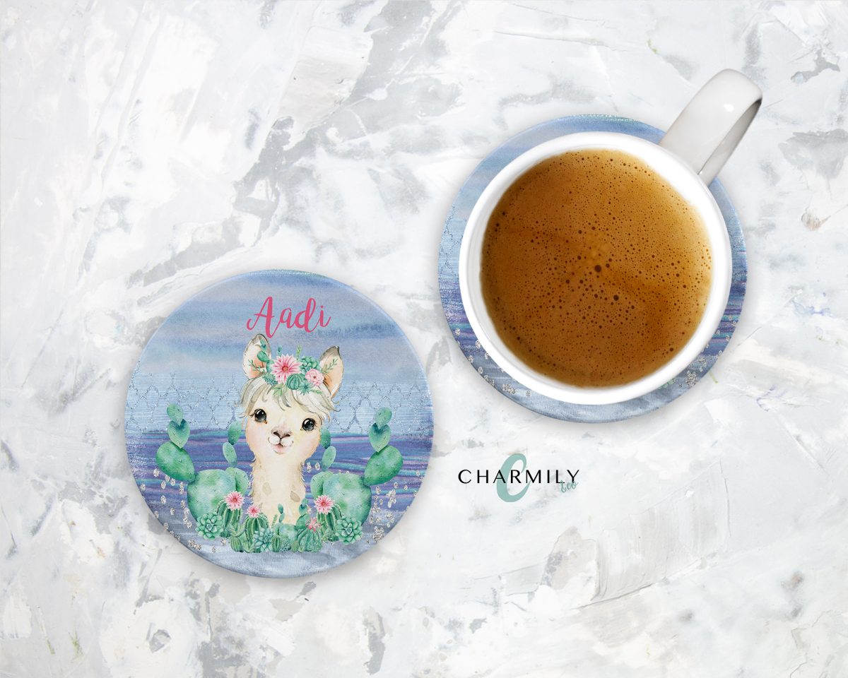 Llama Fiesta Sandstone Coaster | Personalised & Non-Personalised |