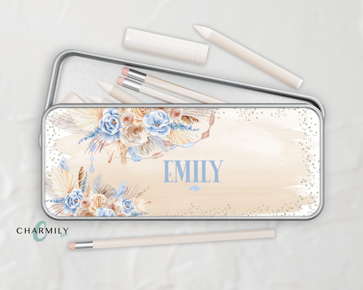 Bohemian Dreams Metal Tin | Metal Pencil Tin | Rectangle Metal Storage Box | Personalised & Non-Personalised - Image 5